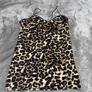 Forever 21 Animal Print Spaghetti Strap Mini Dress